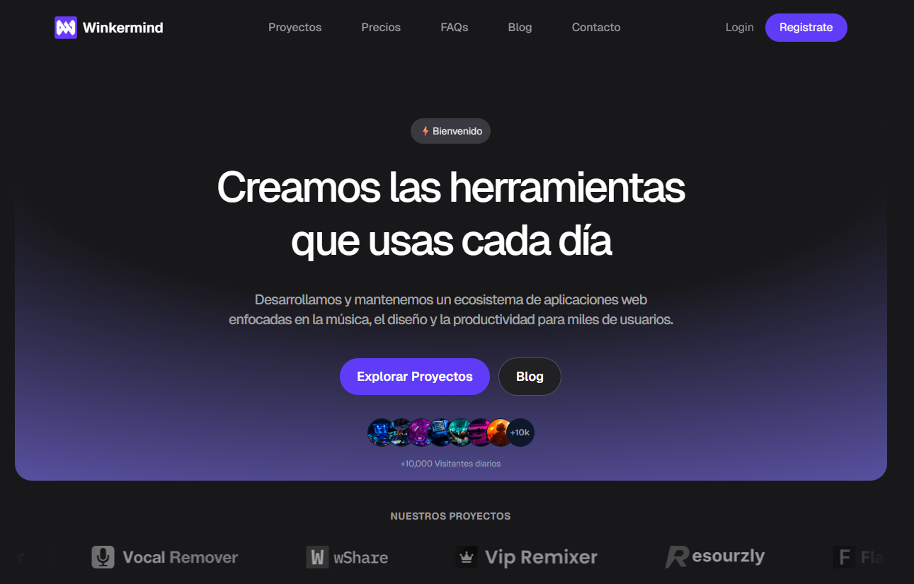 Imagen del proyecto Landing WinkerMind