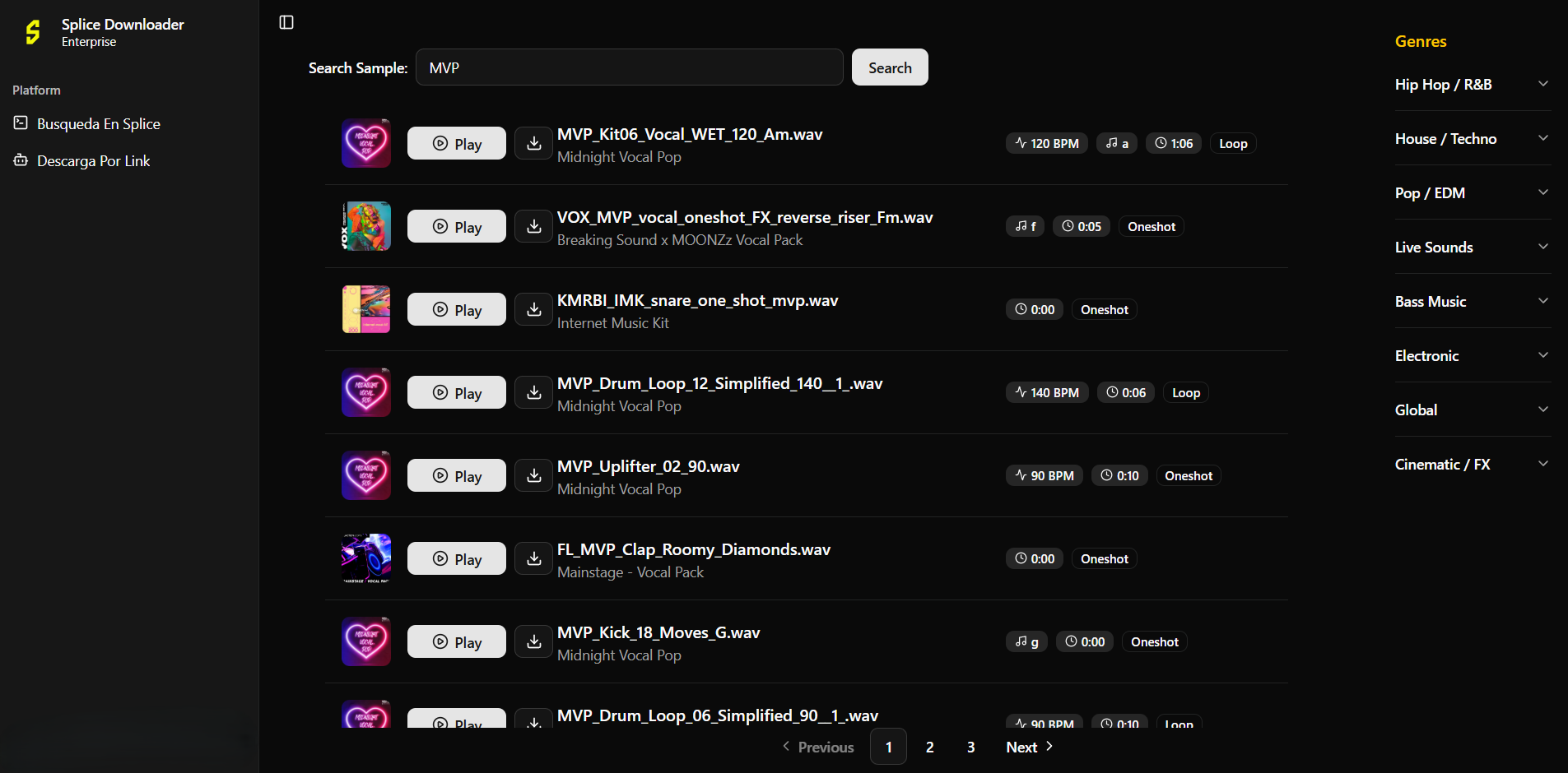 Imagen del proyecto Splice Vip Remixer